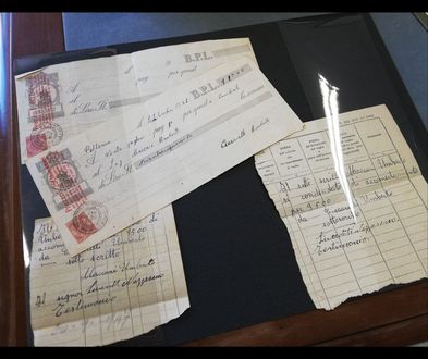 Cambiale e dichiarazione firmata da Umberto Ciccarelli.