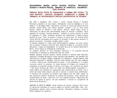 Sintesi del "Caso Accetta"